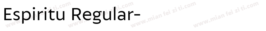 Espiritu Regular字体转换